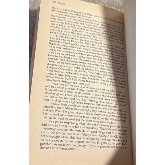 Don Cherrys Bestseller Reissued New Epilogue Grapes: A Vintage View Of Hockey - Picture 10 of 10